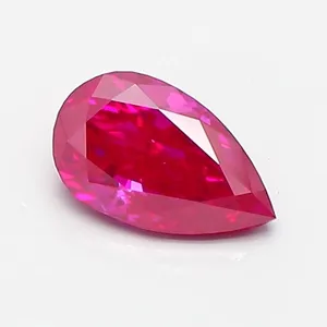 0.75ct PEAR Fancy Vivid Pink VS1 Coloured Lab diamond