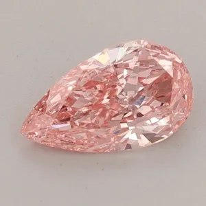 0.78ct PEAR Fancy Vivid Pink VS2 Coloured Lab diamond