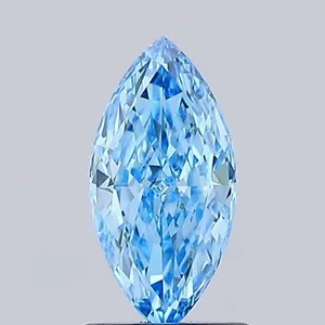 0.81ct MARQUISE Fancy Vivid Blue VS1 Coloured Lab diamond