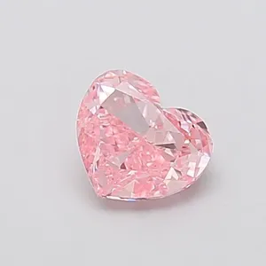 0.92ct HEART Fancy Intense Pink VS1 Coloured Lab diamond