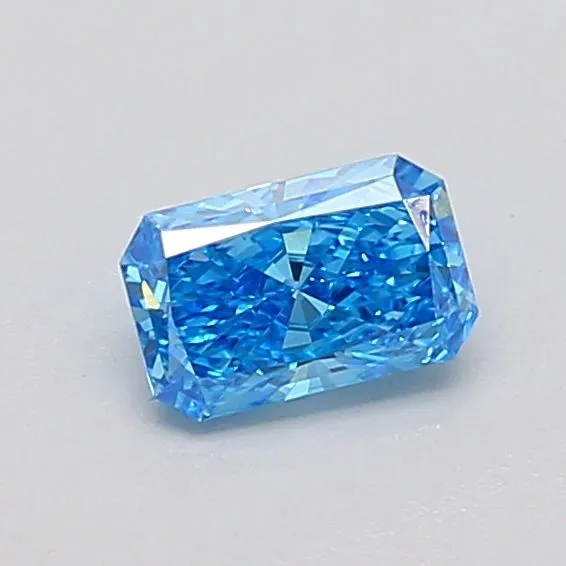0.38ct RADIANT Fancy Vivid Blue VVS2 Coloured Lab diamond