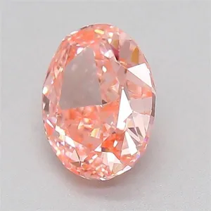 0.53ct OVAL Fancy Vivid Pink VVS2 Coloured Lab diamond
