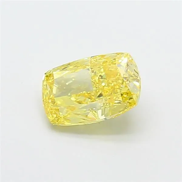 1.18ct CUSHION Fancy Vivid Yellow VVS2 Coloured Lab diamond