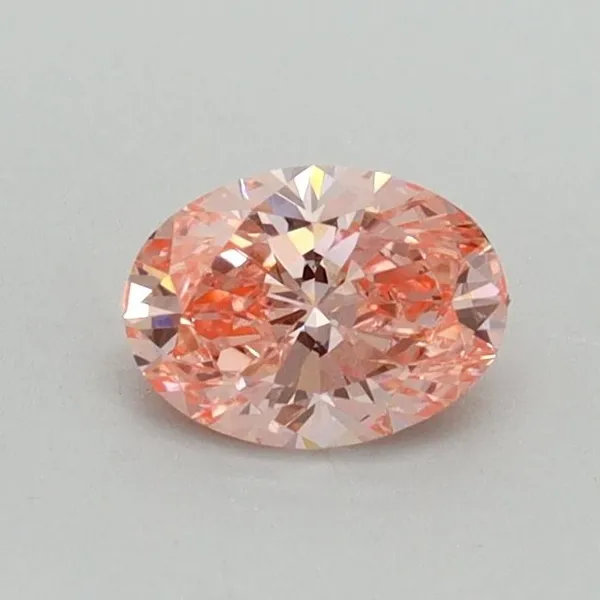0.46ct OVAL Fancy Vivid Pink VVS2 Coloured Lab diamond