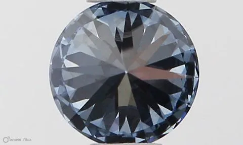0.35ct ROUND Fancy Vivid Blue VVS1 Coloured Lab diamond