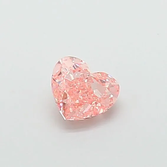 0.98ct HEART Fancy Vivid Pink VVS2 Coloured Lab diamond