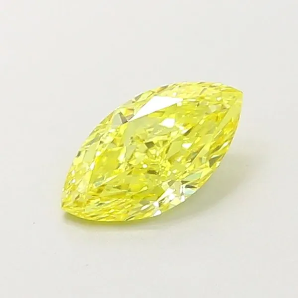 0.5ct MARQUISE Fancy Intense Yellow SI1 Coloured Lab diamond