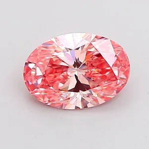 1ct OVAL Fancy Vivid Pink VS1 Coloured Lab diamond