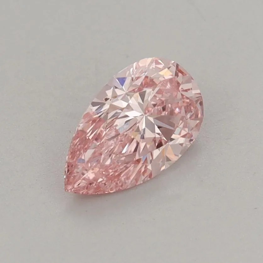 0.70ct PEAR Fancy Vivid Pink VS1 Coloured Lab diamond