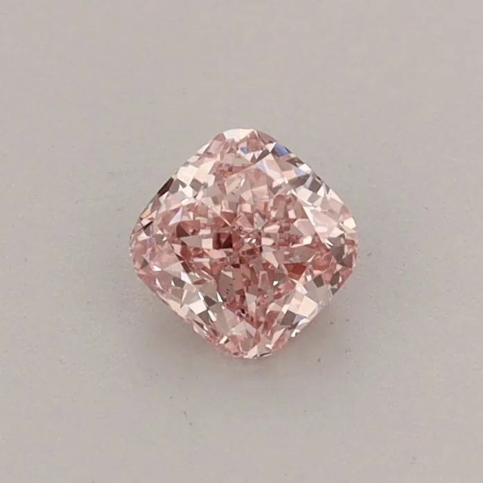 0.34ct CUSHION Fancy Vivid Pink VS1 Coloured Lab diamond