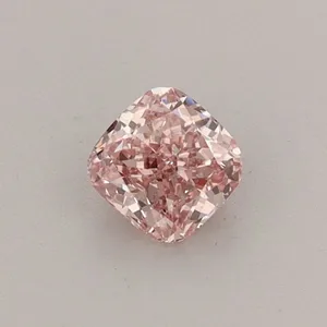 0.34ct CUSHION Fancy Vivid Pink VS1 Coloured Lab diamond