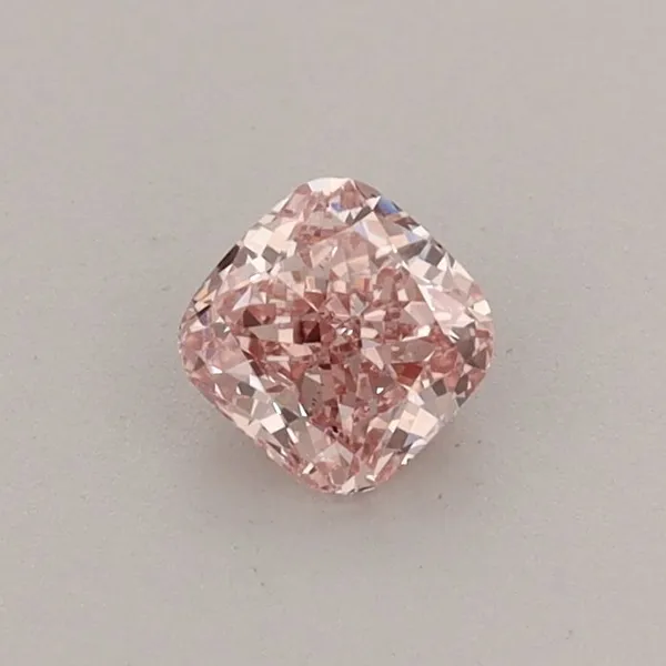 0.34ct CUSHION Fancy Vivid Pink VS1 Coloured Lab diamond