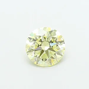 0.84ct ROUND Fancy Light Yellow VVS2 Coloured Lab diamond
