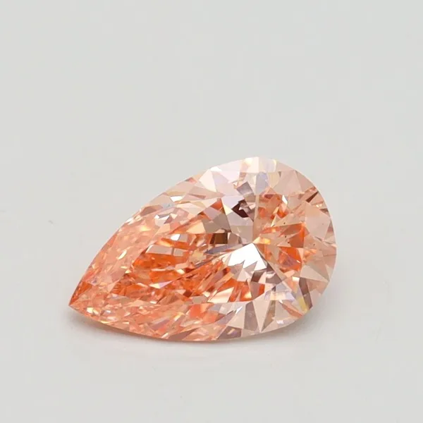 0.71ct PEAR Fancy Intense Pink SI1 Coloured Lab diamond