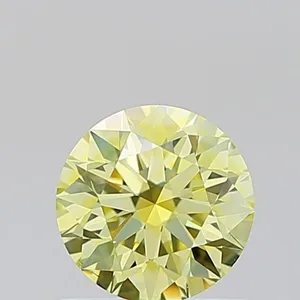 0.7ct ROUND Fancy Yellow VS1 Coloured Lab diamond