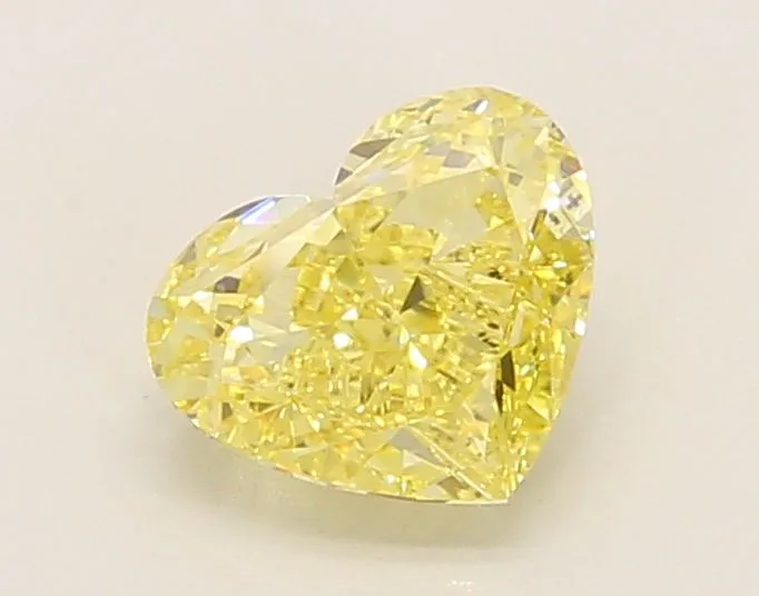 1.29ct HEART Fancy Intense Yellow VVS2 Coloured Lab diamond