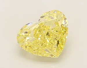 1.29ct HEART Fancy Intense Yellow VVS2 Coloured Lab diamond