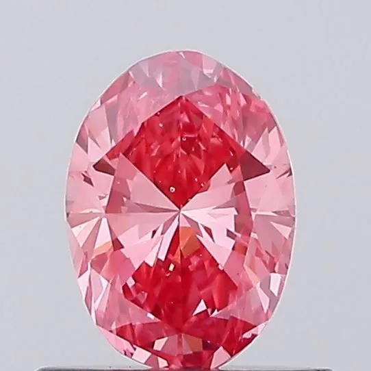 0.53ct OVAL Fancy Vivid Pink VS2 Coloured Lab diamond