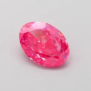 1.06ct OVAL Fancy Vivid Pink SI1 Coloured Lab diamond