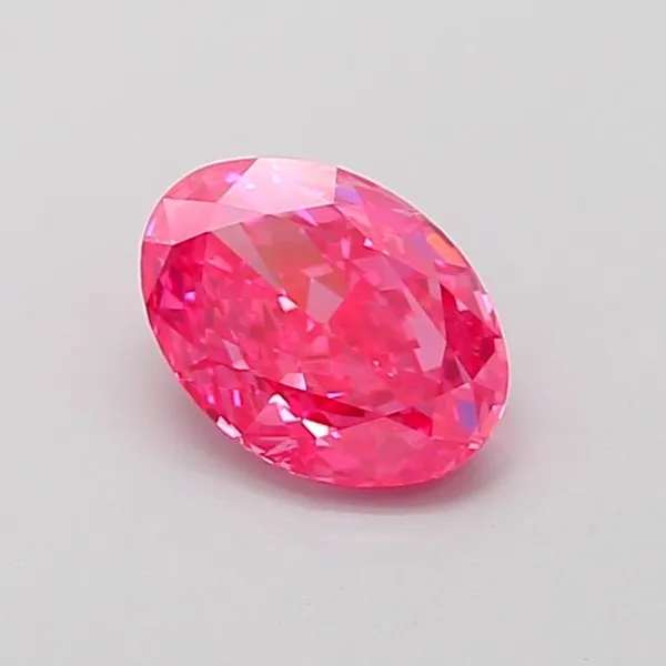 1.06ct OVAL Fancy Vivid Pink SI1 Coloured Lab diamond