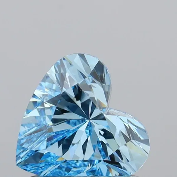 1ct HEART Fancy Vivid Blue VS1 Coloured Lab diamond