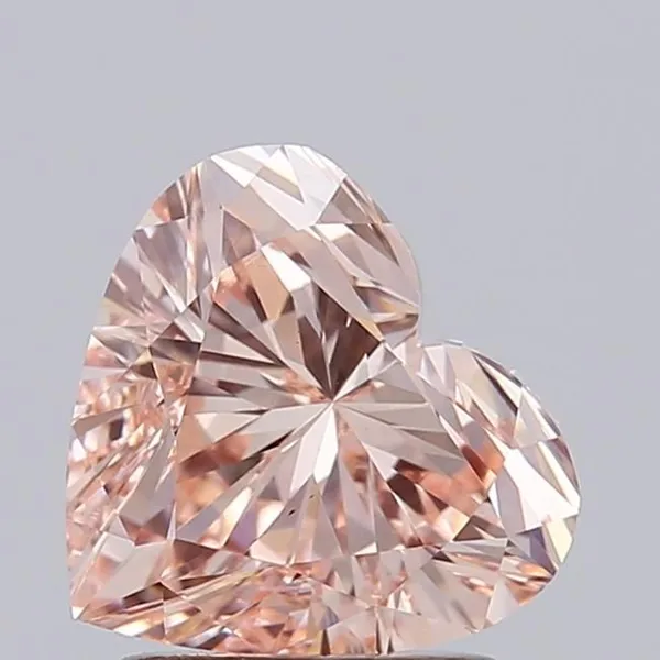 1.55ct HEART Fancy Intense Pink VS1 Coloured Lab diamond