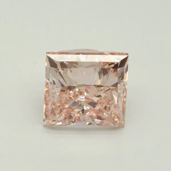5.01ct PRINCESS Fancy Intense Pink VVS2 Coloured Lab diamond
