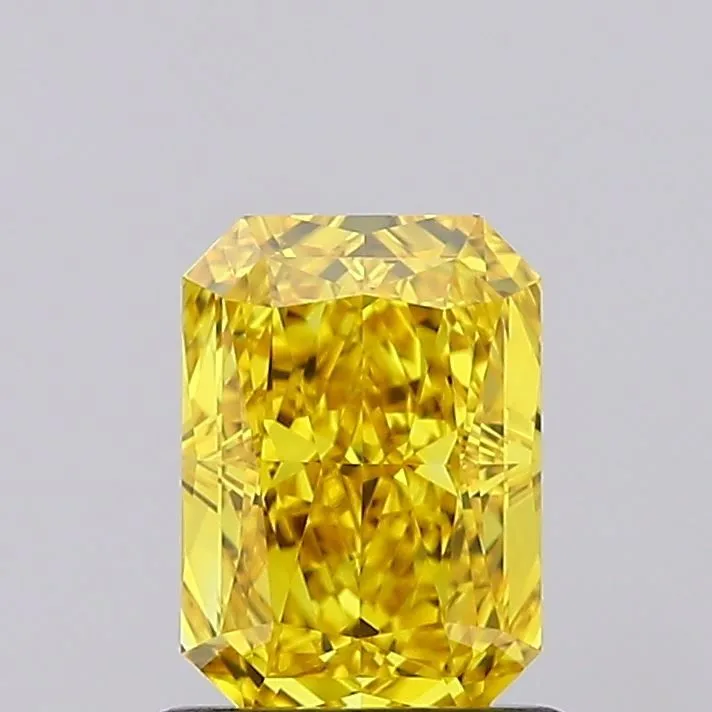 1.12ct RADIANT Fancy Vivid Yellow VVS1 Coloured Lab diamond