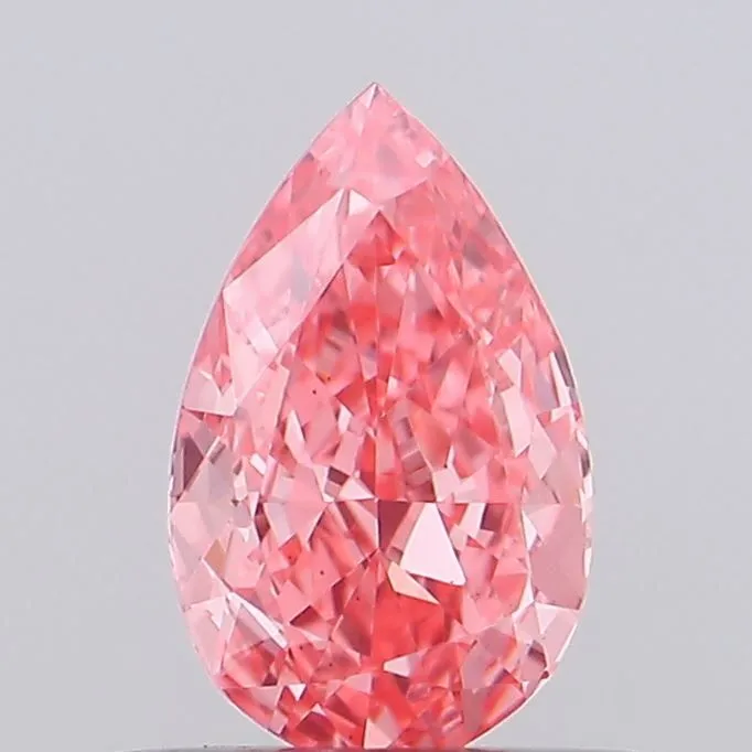 0.55ct PEAR Fancy Vivid Pink VS1 Coloured Lab diamond