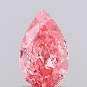 0.55ct PEAR Fancy Vivid Pink VS1 Coloured Lab diamond