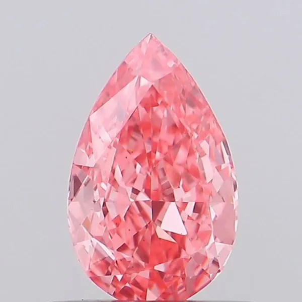 0.55ct PEAR Fancy Vivid Pink VS1 Coloured Lab diamond