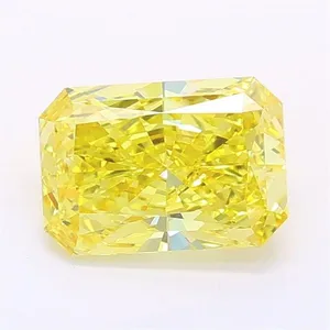 1.09ct RADIANT Fancy Vivid Yellow VVS2 Coloured Lab diamond