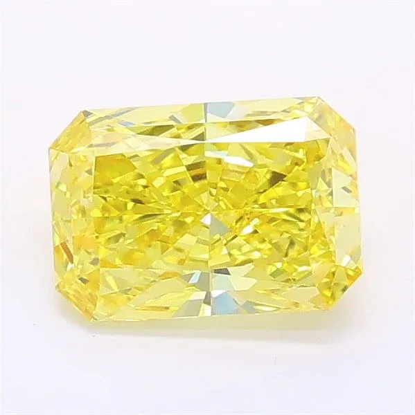 1.09ct RADIANT Fancy Vivid Yellow VVS2 Coloured Lab diamond