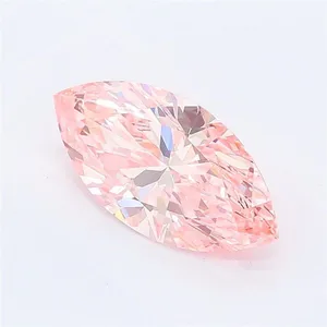0.99ct MARQUISE Fancy Vivid Pink VS1 Coloured Lab diamond