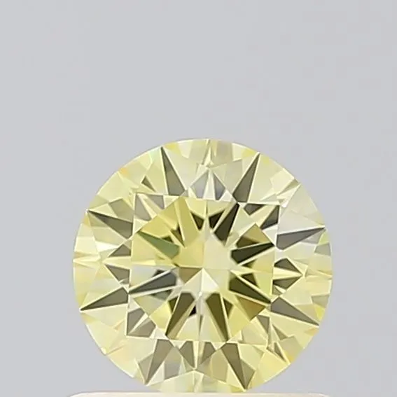 0.55ct ROUND Fancy Intense Yellow VVS2 Coloured Lab diamond