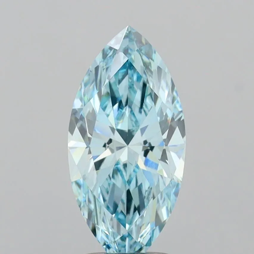 1.94ct MARQUISE Fancy Vivid Green Blue VS1 Coloured Lab diamond
