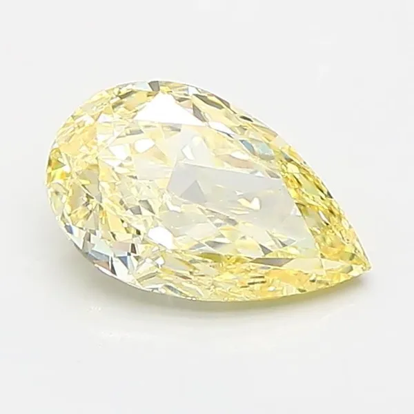 0.91ct PEAR Fancy Light Yellow VS1 Coloured Lab diamond
