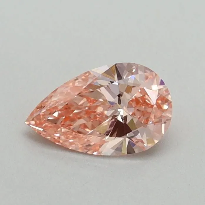 0.41ct PEAR Fancy Vivid Pink VVS2 Coloured Lab diamond