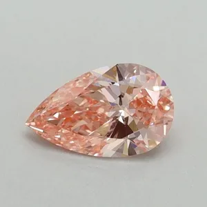 0.41ct PEAR Fancy Vivid Pink VVS2 Coloured Lab diamond