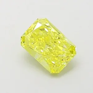 1.04ct RADIANT Fancy Vivid Yellow VVS2 Coloured Lab diamond