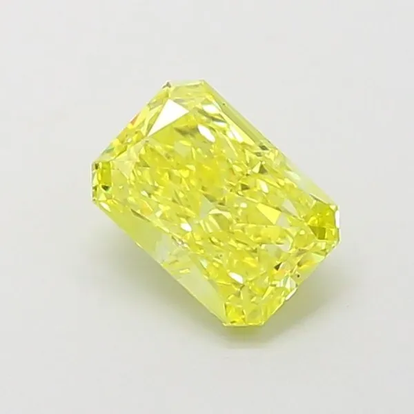 1.04ct RADIANT Fancy Vivid Yellow VVS2 Coloured Lab diamond