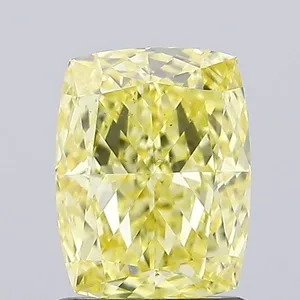 1.16ct CUSHION Fancy Intense Yellow VVS2 Coloured Lab diamond