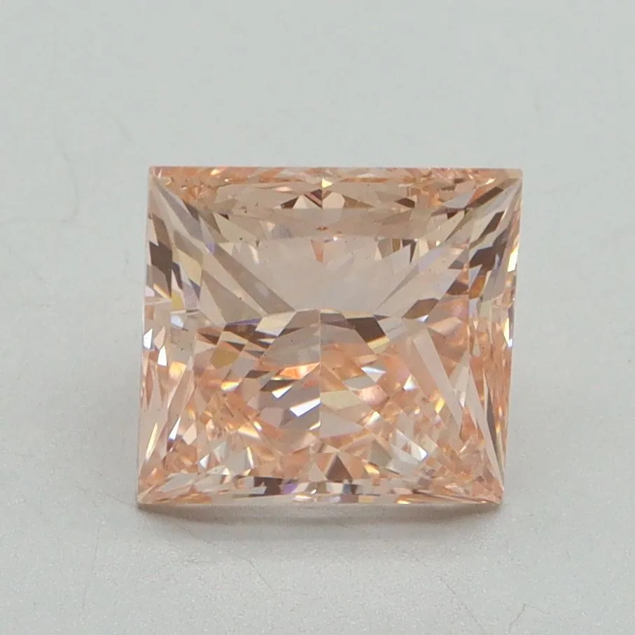 2.50ct PRINCESS Fancy Intense Pink VS2 Coloured Lab diamond