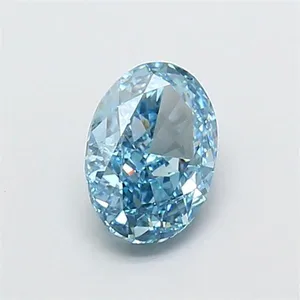 1.1ct OVAL Fancy Vivid Blue VS1 Coloured Lab diamond