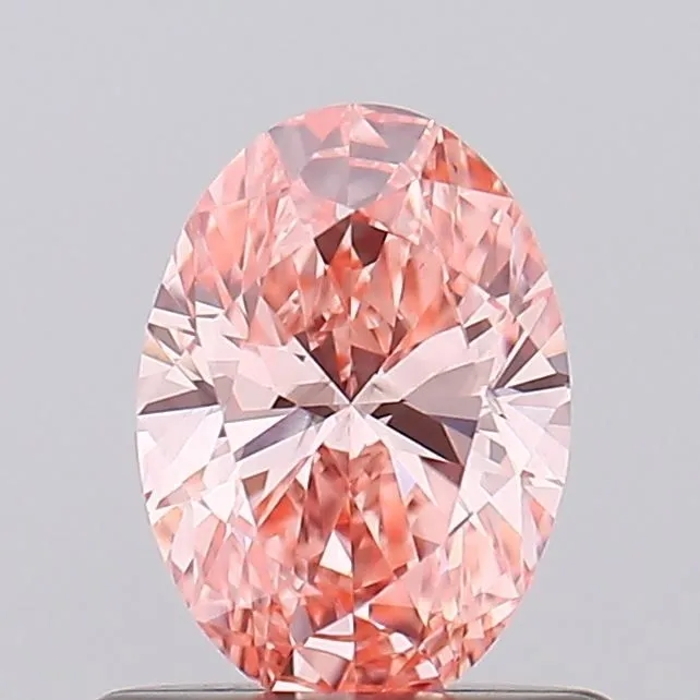 0.54ct OVAL Fancy Vivid Pink VVS2 Coloured Lab diamond