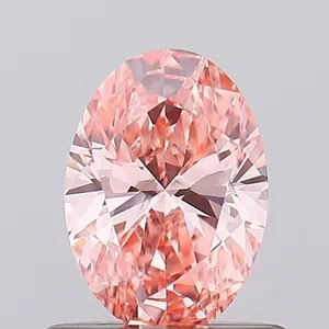 0.54ct OVAL Fancy Vivid Pink VVS2 Coloured Lab diamond