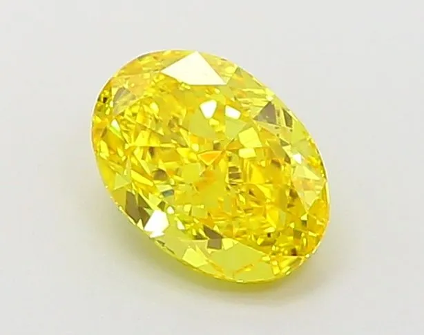 1.03ct OVAL Fancy Vivid Yellow VS2 Coloured Lab diamond