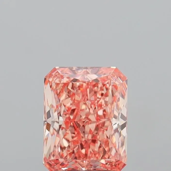 1.39ct RADIANT Fancy Intense Orangey Pink VVS2 Coloured Lab diamond