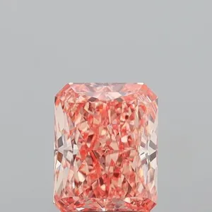 1.39ct RADIANT Fancy Intense Orangey Pink VVS2 Coloured Lab diamond