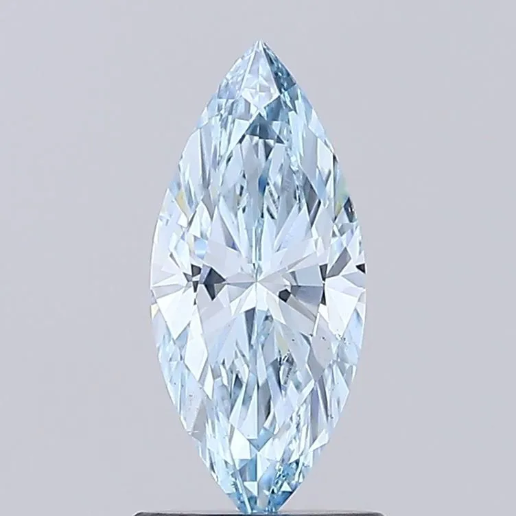 1.05ct MARQUISE Fancy Vivid Blue VS2 Coloured Lab diamond
